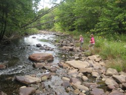 Playing on Trout River, Burke, NY just like Almanzo might have